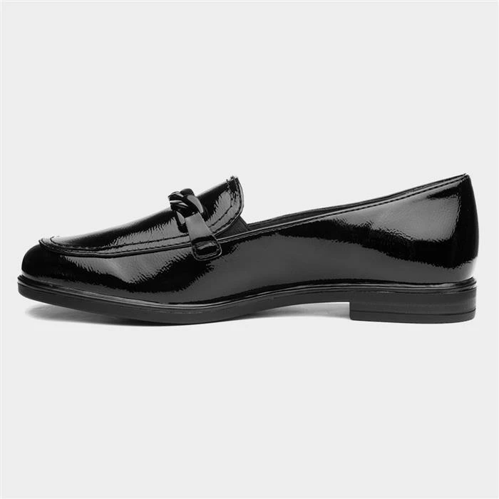 Jana Softline Womens Black Patent Loafers 4 Jana Softline Womens Black Patent Loafers - Image 2