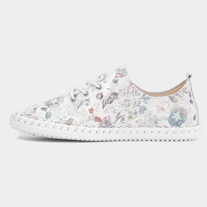 Lunar Exbury Womens White Leather Shoe 4 Lunar Exbury Womens White Leather Shoe - Image 2