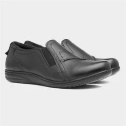 Comfy Steps Jemima Womens Black Leather Shoe -Deals Shoes Store 120331 2 L06.20230811000009