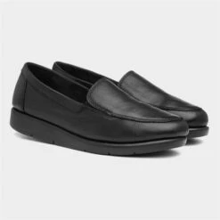 Comfy Steps Womens Black Leather Slip On Loafer -Deals Shoes Store 12393 2 L06.20221007000218