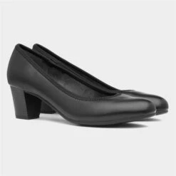 Jana Softline Womens Black Court Shoe -Deals Shoes Store 140016 2 L06.20230515000152