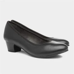 Jana Softline Womens Block Heel Black Court Shoe -Deals Shoes Store 14119 2 L06.20230516000205