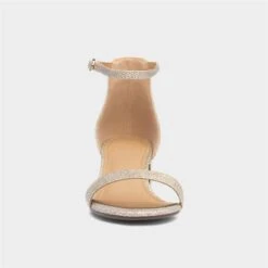 Truffle Halla1 Womens Gold Shimmer Heeled Sandal