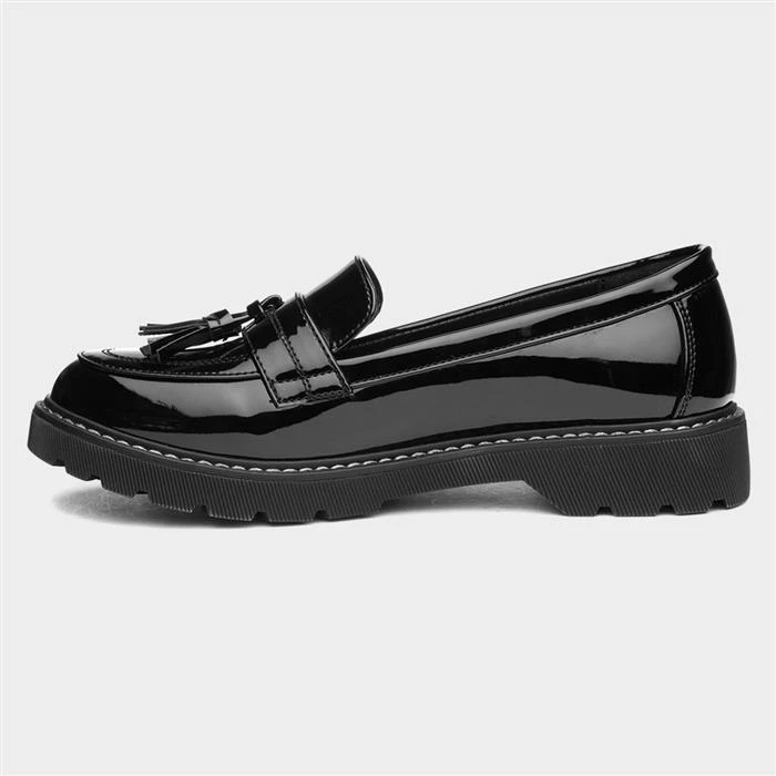 Lilley Angel Womens Black Patent Tassel Loafer 4 Lilley Angel Womens Black Patent Tassel Loafer - Image 2