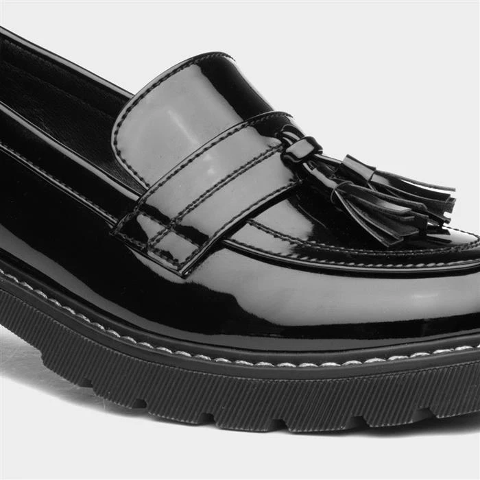 Lilley Angel Womens Black Patent Tassel Loafer 6 Lilley Angel Womens Black Patent Tassel Loafer - Image 4