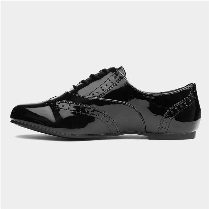 Lilley April Womens Black Brogue Shoe 4 Lilley April Womens Black Brogue Shoe - Image 2
