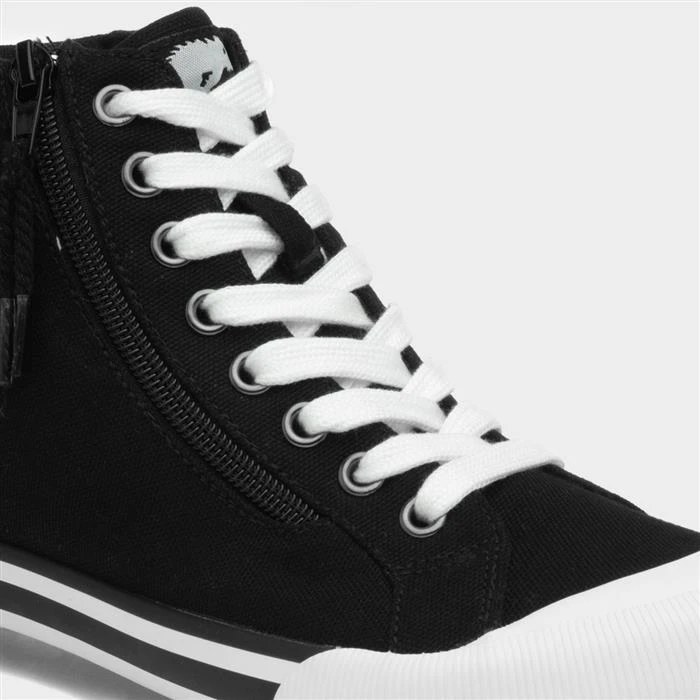 Rocket Dog Jazzin Hi Women's Black Canvas 6 Rocket Dog Jazzin Hi Women's Black Canvas - Image 4