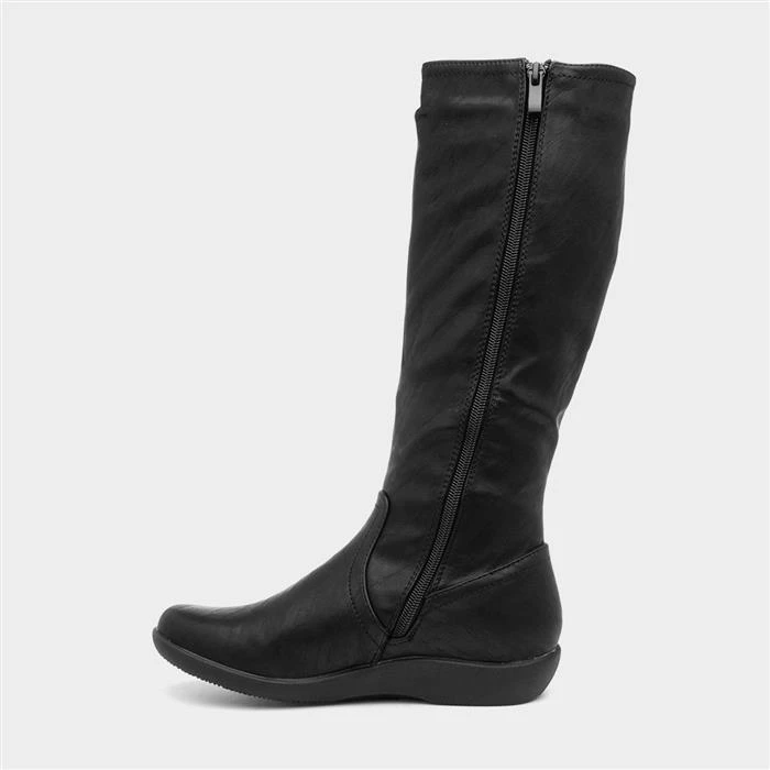 Cushion Walk Sheri Womens Black Calf Boot 4 Cushion Walk Sheri Womens Black Calf Boot - Image 2