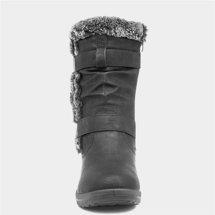 Softlites Jo Womens Faux Fur Boot In Black 3 Softlites Jo Womens Faux Fur Boot In Black