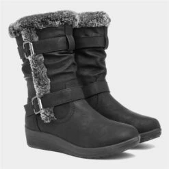 Softlites Jo Womens Faux Fur Boot In Black 11 Softlites Jo Womens Faux Fur Boot In Black -Deals Shoes Store 18464 2 L06.20230126000152