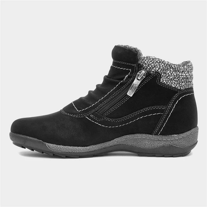 Relife Alicia Womens Black Ankle Boot 4 Relife Alicia Womens Black Ankle Boot - Image 2