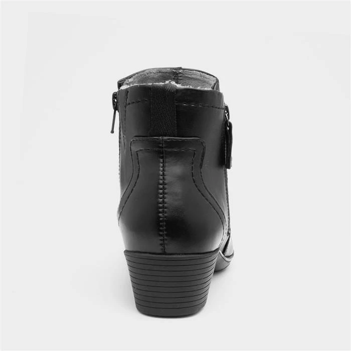 Jana Softline Womens Black Twin Zip Ankle Boot 5 Jana Softline Womens Black Twin Zip Ankle Boot - Image 3