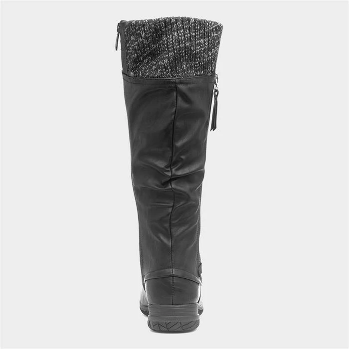 Cushion Walk Leah Womens Black High Leg Boot 5 Cushion Walk Leah Womens Black High Leg Boot - Image 3