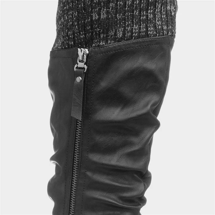 Cushion Walk Leah Womens Black High Leg Boot 6 Cushion Walk Leah Womens Black High Leg Boot - Image 4