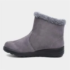 Cushion Walk Olivia Womens Grey Faux Fur Boot -Deals Shoes Store 189515 2 L03.20230808000225