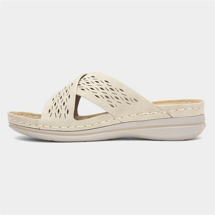 Lilley & Skinner Antigua Womens Beige Mule Sandal 4 Lilley & Skinner Antigua Womens Beige Mule Sandal - Image 2