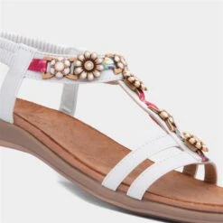 Lunar Feast Womens White Floral Sandal -Deals Shoes Store 190214 2 L05.20230516000207