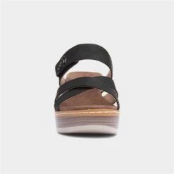 Heavenly Feet Sawyer Womens Black Sandals