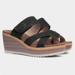 Heavenly Feet Sawyer Womens Black Sandals -Deals Shoes Store 191261 2 L06.20230529000121