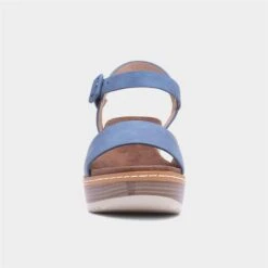Heavenly Feet Orion Womens Blue Denim Sandal