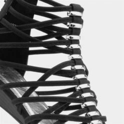 Lilley Womens Black Strappy Sandal -Deals Shoes Store 192024 2 L05.20230803000152