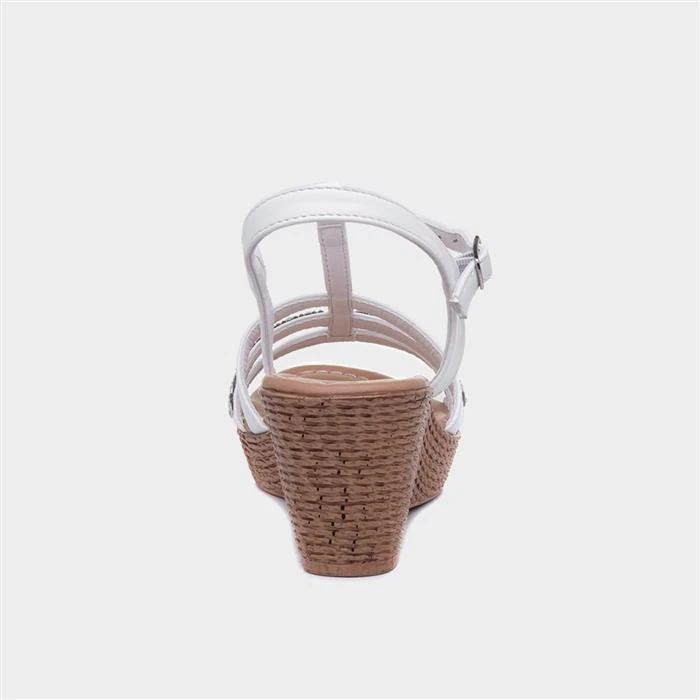 Lilley Womens Wedge Sandal In White 5 Lilley Womens Wedge Sandal In White - Image 3
