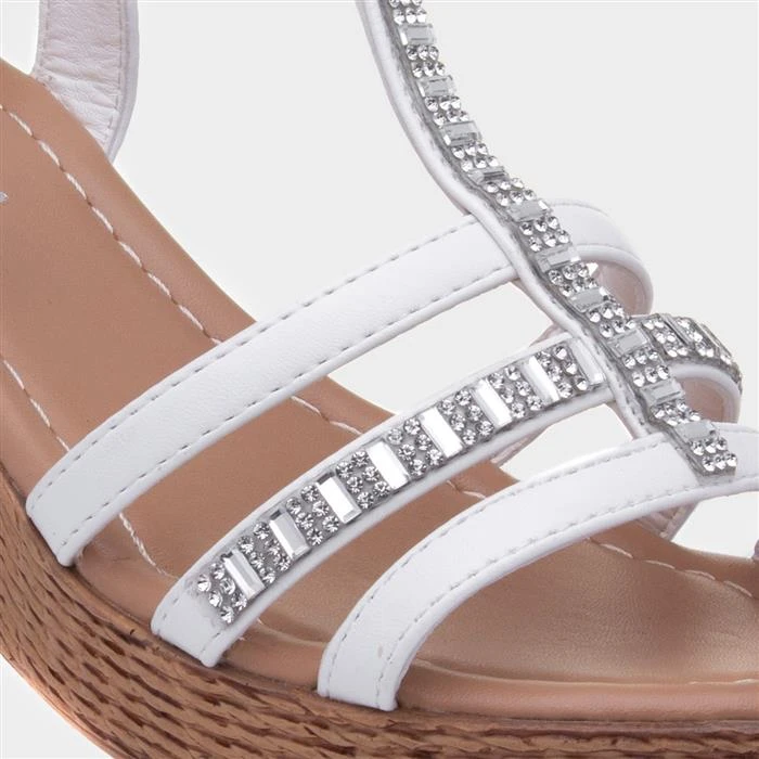 Lilley Womens Wedge Sandal In White 6 Lilley Womens Wedge Sandal In White - Image 4