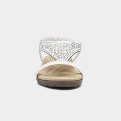 Lilley Womens White Diamante Sandal