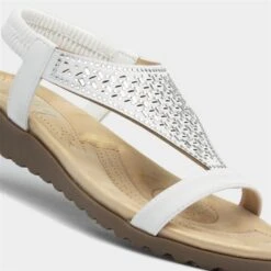 Lilley Womens White Diamante Sandal -Deals Shoes Store 197015 2 L05.20230510000221
