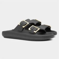 Elle Renee Womens Black Slider -Deals Shoes Store 199739 2 L06.20230607000235