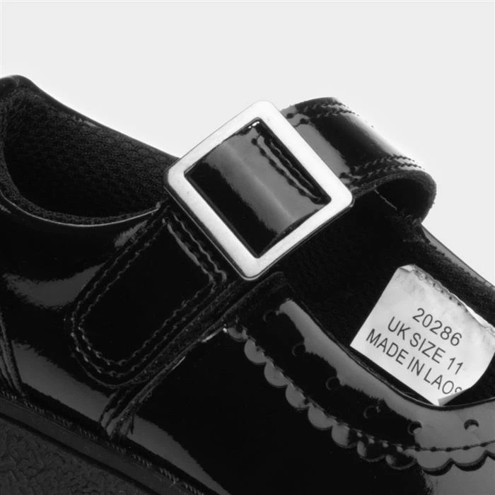 Buckle My Shoe Avon Girls Black Easy Fasten Shoe 6 Buckle My Shoe Avon Girls Black Easy Fasten Shoe - Image 4