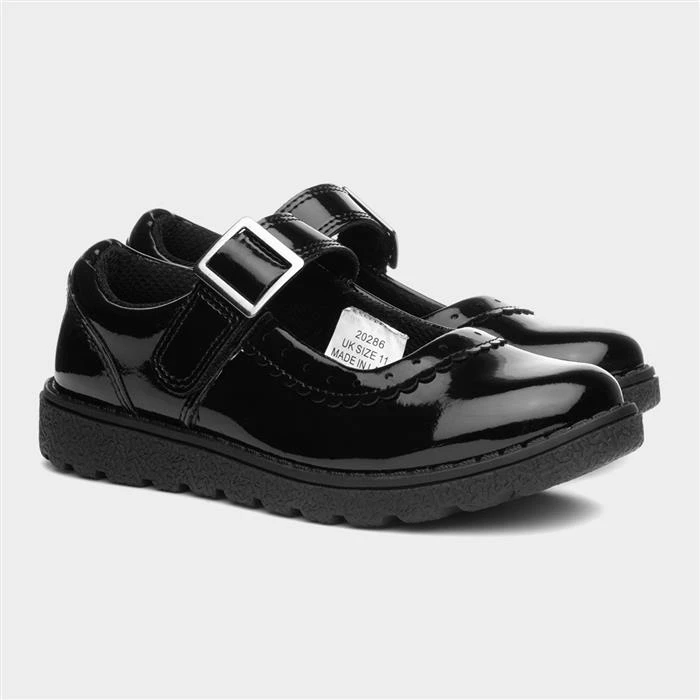 Buckle My Shoe Avon Girls Black Easy Fasten Shoe 7 Buckle My Shoe Avon Girls Black Easy Fasten Shoe - Image 5