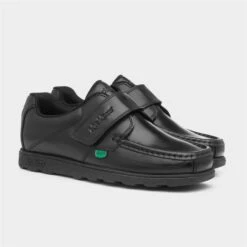 Kickers Boys Fragma Leather Shoe In Black -Deals Shoes Store 203007 2 L06.20230718000310