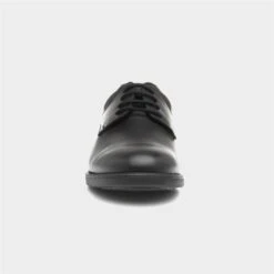 Hush Puppies Tim Boys Black Leather Lace Up Shoe