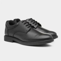 Hush Puppies Tim Boys Black Leather Lace Up Shoe -Deals Shoes Store 203015 2 L06.20230510000223