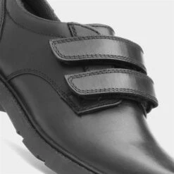 Hush Puppies Maine Boys Black Leather Shoe -Deals Shoes Store 203053 2 L05.20230703000128