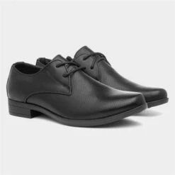 Beckett Ron Boys Formal Lace Up Shoe In Black -Deals Shoes Store 20330 2 L06.20230111000622