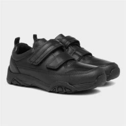 Red Tape Bray Black Easy Fasten Leather Shoe -Deals Shoes Store 20383 2 L06.20220613000314