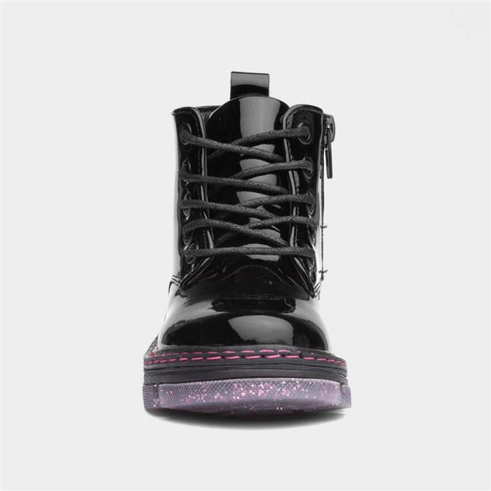 Walkright Emily Kids Black Glitter Sole Boots 3 Walkright Emily Kids Black Glitter Sole Boots