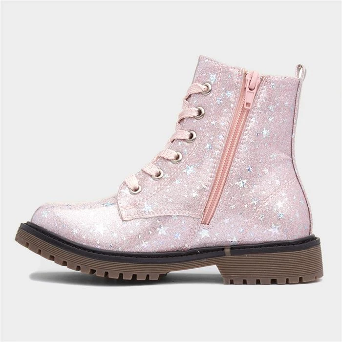 Lilley Junior Leanne Kids Pink Glitter Boot 4 Lilley Junior Leanne Kids Pink Glitter Boot - Image 2