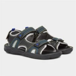 Red Fish Boys Black Easy Fasten Sandal -Deals Shoes Store 29139 2 L06.20230808000245