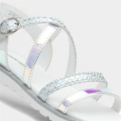 Walkright Girls Silver Iridescent Strappy Sandal -Deals Shoes Store 292092 2 L05.20230209000343