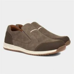 Relife Rob Mens Taupe Slip On Casual Shoe -Deals Shoes Store 520284 2 L05.20230809000240