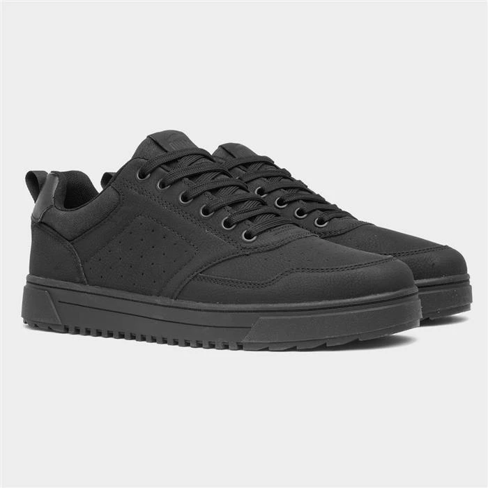 Osaga Foden Mens Black Lace Up Trainers 7 Osaga Foden Mens Black Lace Up Trainers - Image 5