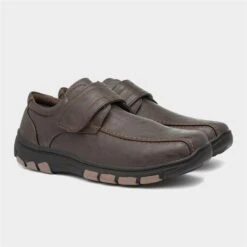 Cushion Walk Mens Brown Easy Fasten Shoe -Deals Shoes Store 52252 2 L06.20230718000312