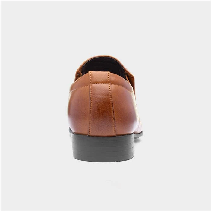 Beckett Eamon Mens Tan Slip On Shoe With Tramlines 5 Beckett Eamon Mens Tan Slip On Shoe With Tramlines - Image 3