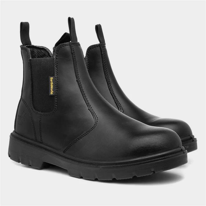 EarthWorks Spanner Mens Black Leather Safety Boot 7 EarthWorks Spanner Mens Black Leather Safety Boot - Image 5