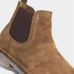 Hush Puppies Shaun Mens Tan Suede Chelsea Boot -Deals Shoes Store 585089 2 L05.20230406000257