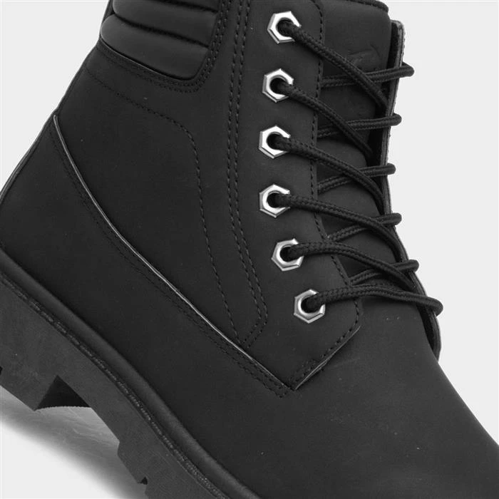 Urban Territory Bill Mens Black Lace Up Boot 6 Urban Territory Bill Mens Black Lace Up Boot - Image 4