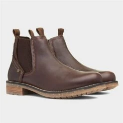 Wrangler Hill Mens Brown Leather Chelsea Boot -Deals Shoes Store 58683 2 L06.20230201000559